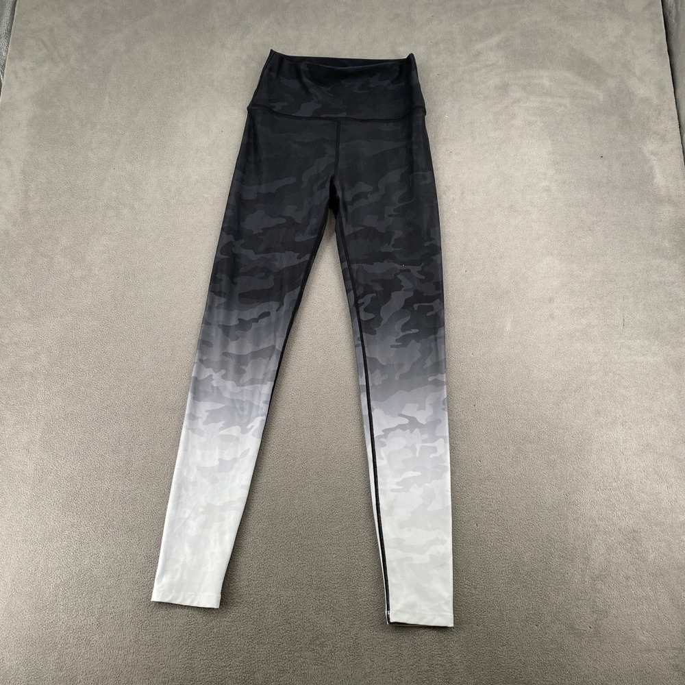 Wear It To Heart WITH Womens Ombre Camo Leggings Black White High Waist Small